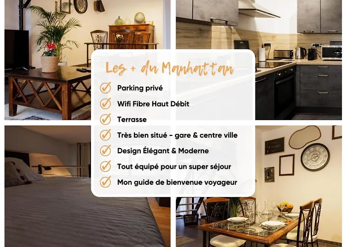 Manhattan Loft - Centre - 5 Mn A Pied Gare - Parking Prive - Patio